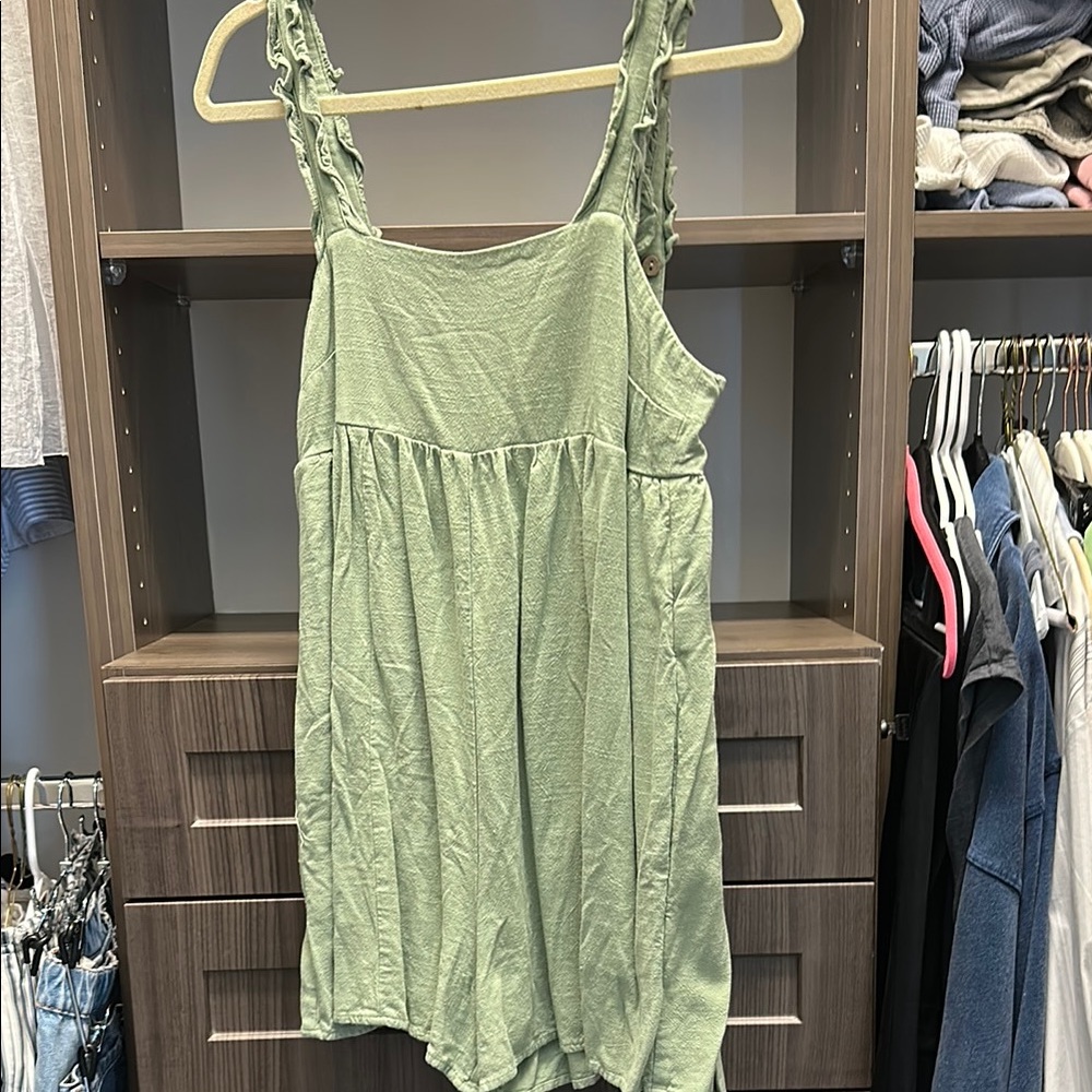 Green Sleeveless Romper
